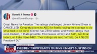 President Trump reacts to Kimmel's suspension