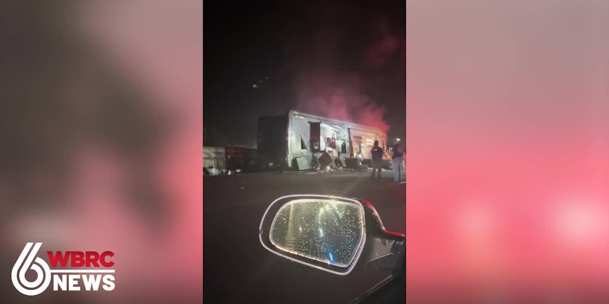 I-20 vehicle fire before exit 147