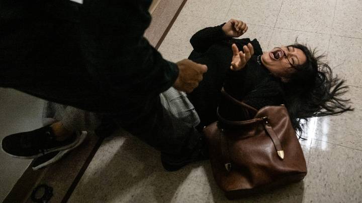 ICE agent 'relieved of duties' after video shows him slamming woman to ground