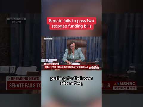 Senate fails to pass two stopgap funding bills