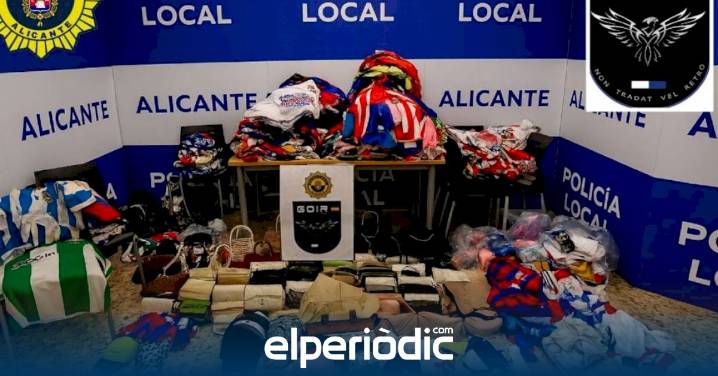 La Policía Local interviene en Alicante un millar de productos falsificados que se iban a vender en la vía pública