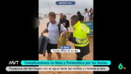 Espectaculares imágenes de la tormenta en Ibiza: pasajeros de un ferri llegan a la isla con el agua hasta las rodillas