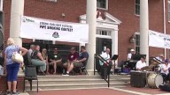 Putting out the competition at the Gaslight Festivals Pipe Smoking Competition