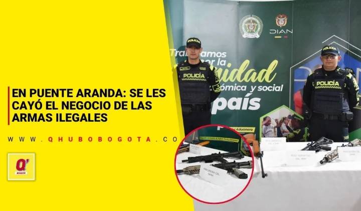 En Puente Aranda: se les cayó el negocio de las armas ilegales