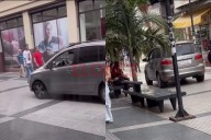 Video: retuvieron un vehículo que circuló por la peatonal de Paraná