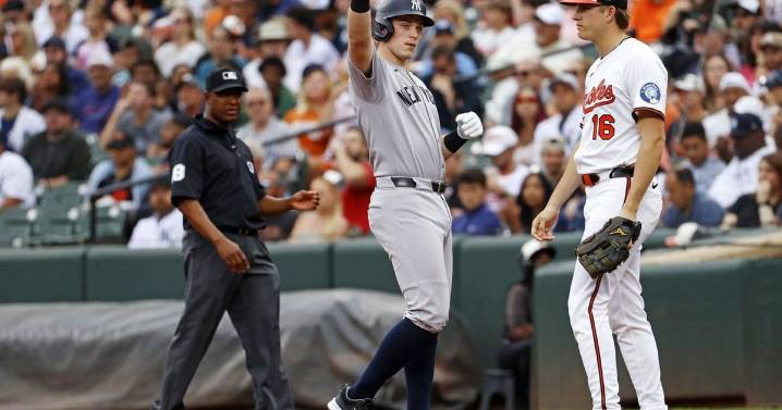 Rice's 10th-inning slam lifts Yankees over Orioles 7-1, keeping NY 2 behind Toronto in AL East