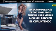 Todo listo para el concierto de Shakira en Puebla: así luce el impresionante escenario en el Cuauhtémoc