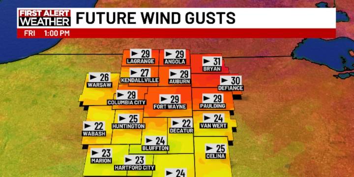 First Alert Forecast: Gusty Friday, cooler over the weekend