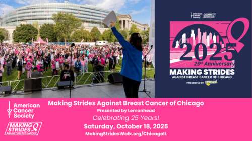 Making Strides Against Breast Cancer of Chicago, presented by Lemonhead and sponsored by ABC7 Chicago, set for Oct. 18