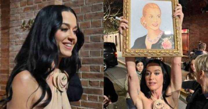 Katy Perry sorprendió a todos sus fans con un cuadro de Eva Perón