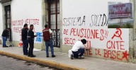 “¡Claudia, mentiste!”: Sección 22 estalla en Oaxaca previo a visita presidencial