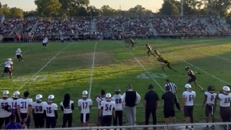 Final Cuyahoga Falls opening kickoff at Clifford Stadium