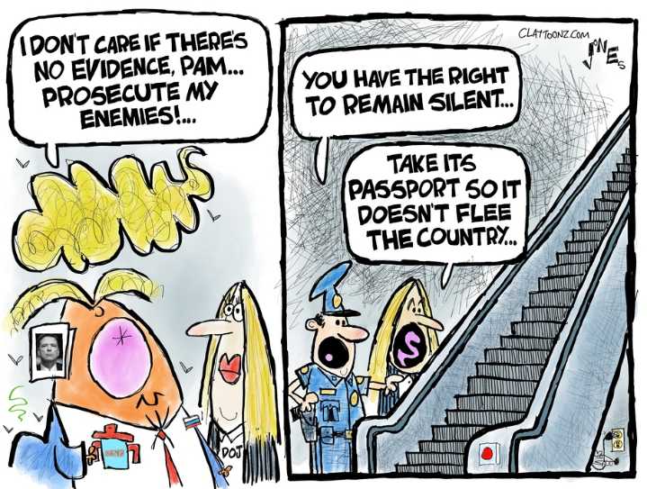 Cartoon: Weaponized justice escalated