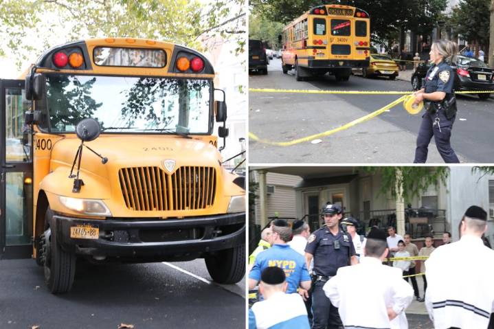 4-year-old girl critically injured after she's struck by school bus while crossing NYC street