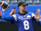 Bombers' Collaros 'questionable' for Saturday tilt in Ottawa