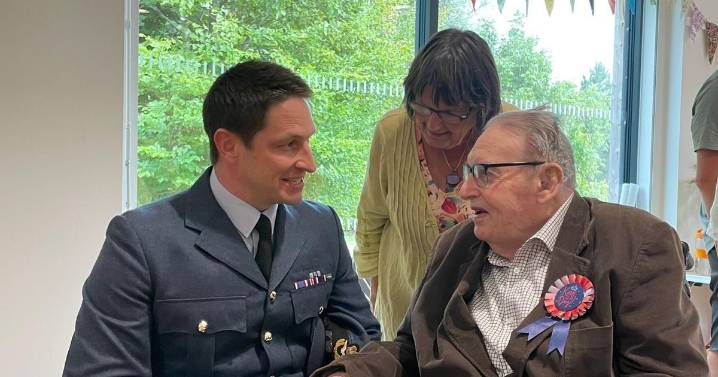 Cambridgeshire veteran surprised with special guest at 100th birthday party