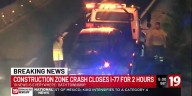Crash in construction zone on I