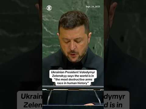 Ukraine's Zelenskyy says the world is in "the most destructive arms race in human history" #shorts
