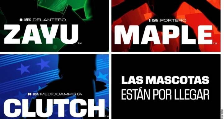 FIFA revela los nombres de las mascotas del mundial 2026