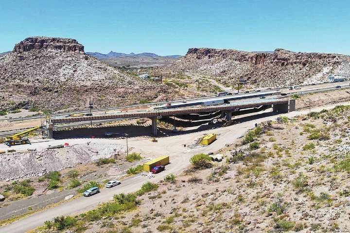 I-40/U.S. 93 interchange, highway widening projects in Arizona 50% complete 