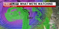 Tuesday starts off dry before another round of showers arrives