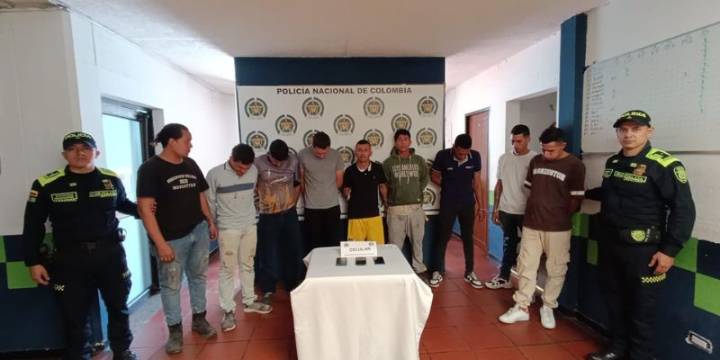 Cayó la banda “Los Compas”: nueve capturados en Anapoima por microtráfico a domicilio