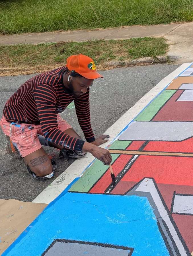 Young artists contribute at Paint the Pavement