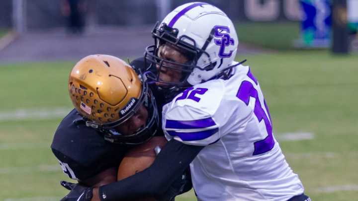 Shelby football uses strong second half to knock off Stuart Cramer