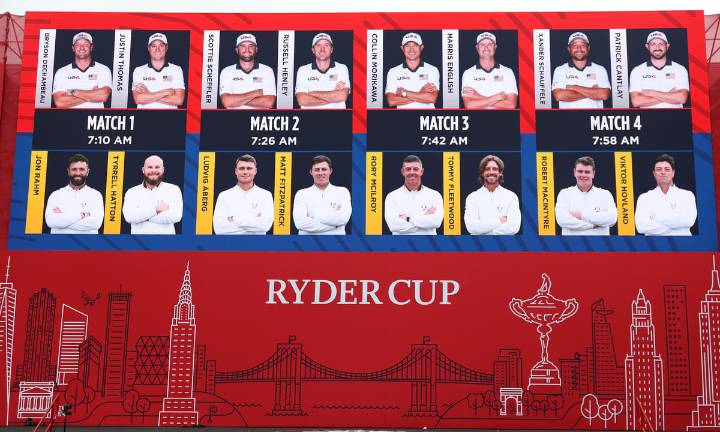 Ryder Cup 2025: What time is tee off in UK and Friday pairings