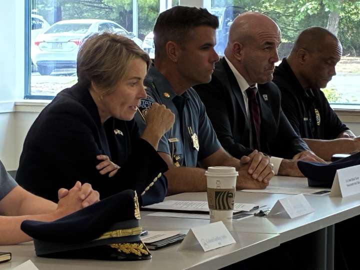 Healey visits, talks public safety wins thanks to state grants