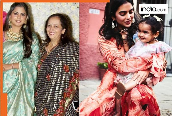 Mukesh Ambani, Nita Ambani's daughter Isha Ambani, dances garba with daughter Aadiya and mother
