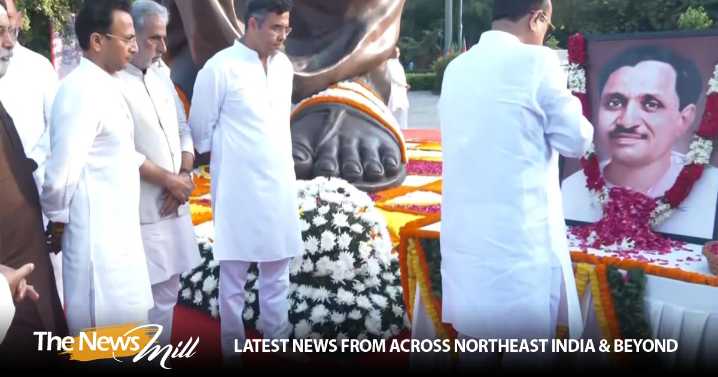 Delhi BJP leaders pay floral tribute to Deendayal Upadhyaya on his birth anniversary