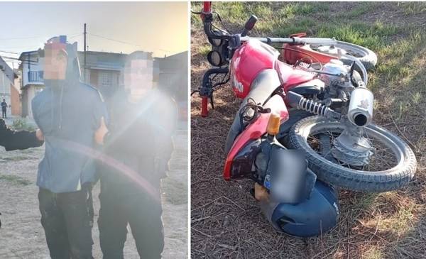 Puerto Madryn: intentaron robarse una moto a rastras y terminaron detenidos en La Laguna