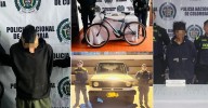 Capturan a dos hombres por microtráfico y recuperan vehículo y bicicleta robados