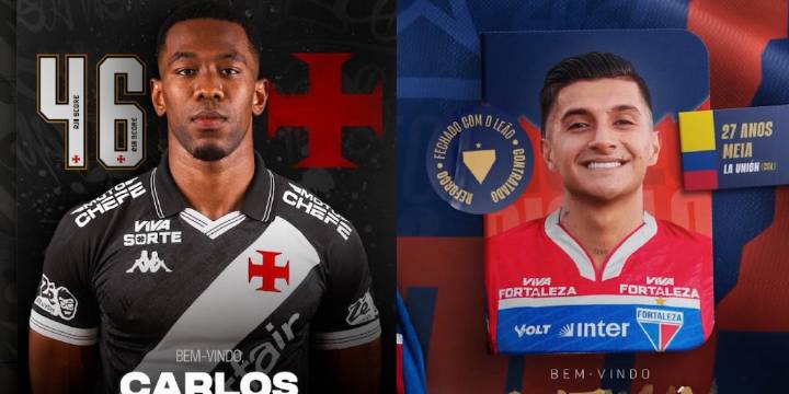 Yeison Guzmán y Carlos Cuesta fueron presentados en sus nuevos equipos: ambos disputarán el Brasileirao