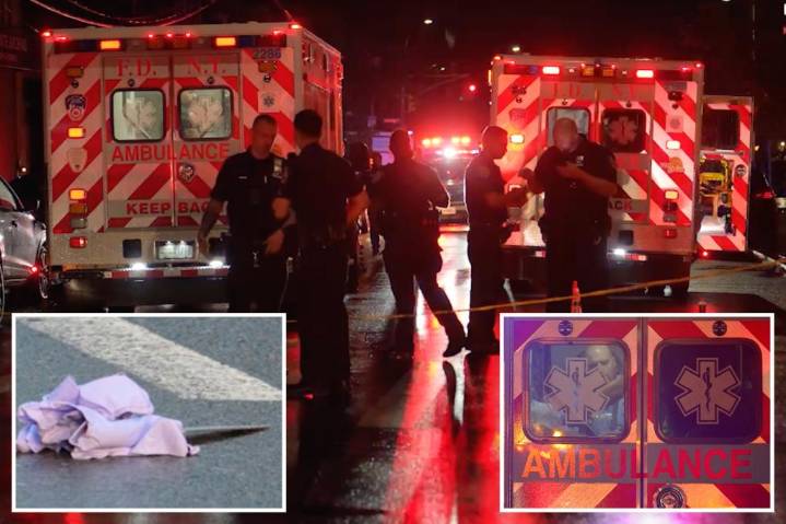 NYPD cop slashed in face by madman in precinct, officers shoot attacker dead after chase