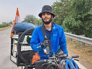 Udupi cyclist completes 3,300 km ride to Ladakh, felicitated