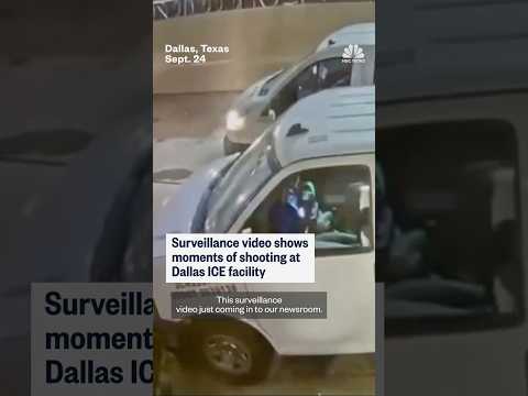 Surveillance video shows moments of shooting at Dallas ICE facility