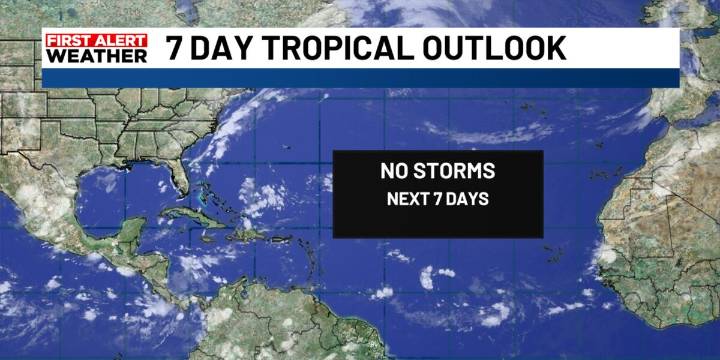 Scattered thunderstorms continue