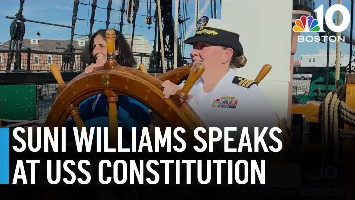 Astronaut Suni Williams speaks at USS Constitution