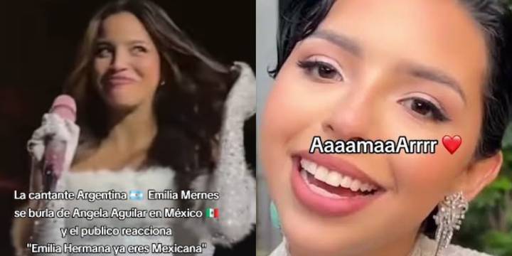 La famosa cantante argentina Emilia Mernes se burla de Ángela Aguilar con frase sobre Nodal y redes le aplauden