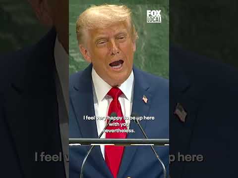 Trump's teleprompter struggles at United Nations