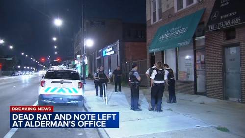 Chicago crime: Dead rat, 'derogatory' handwritten note found at Alderman Andre Vasquez's office on North Western Avenue, CPD says