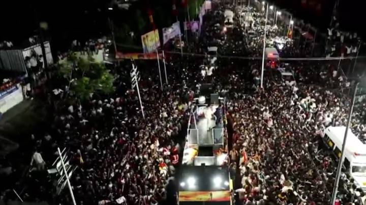 Video shows Vijay offering water to crowd, urging security to find missing kid moments before stampede