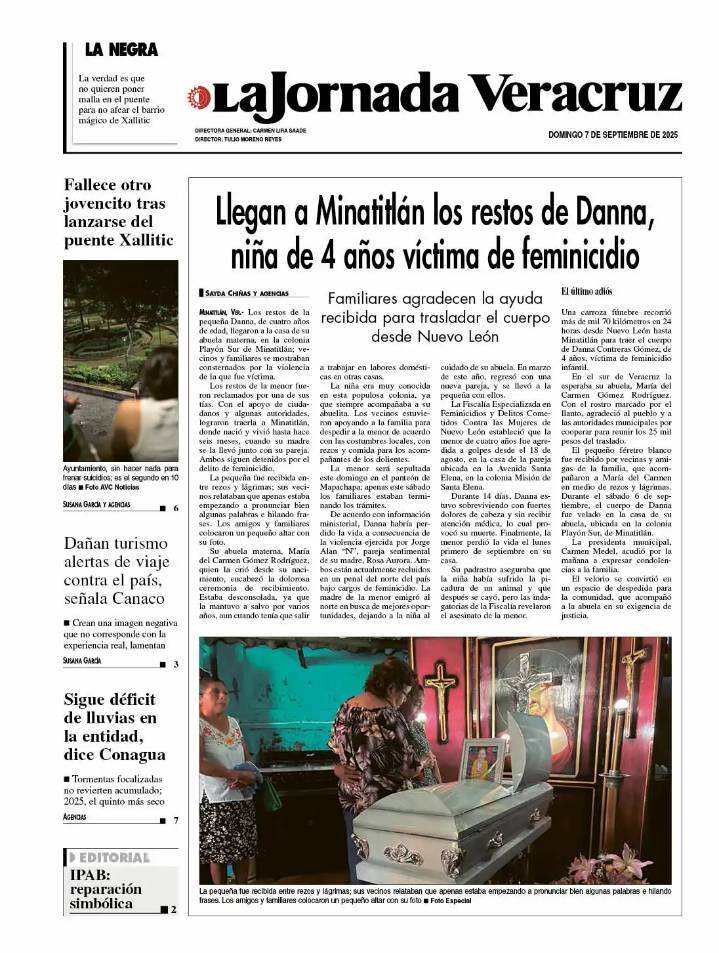 Contraportada del 7 de septiembre de 2025