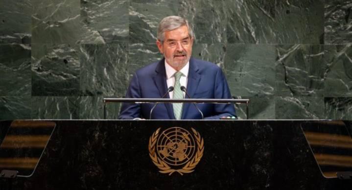 Canciller mexicano Juan Ramón de la Fuente defiende a migrantes durante Asamblea de la ONU