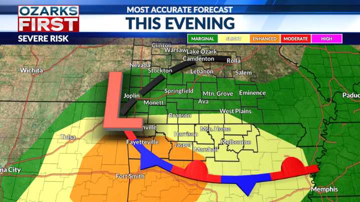 Storm threat ends tonight, wet and mild Wednesday