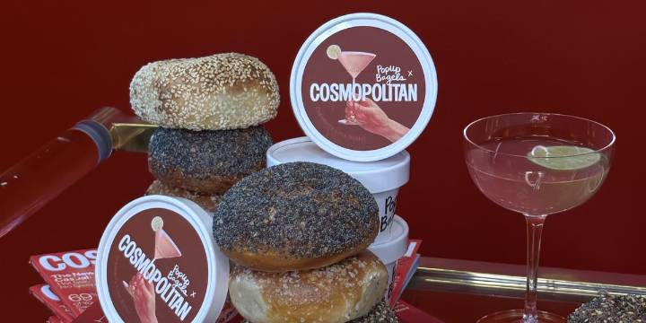 Cosmopolitan Dropped a Cranberry Lime Butter With PopUp Bagels
