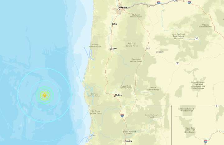 Strong Earthquake Strikes Off Oregon Coast Today
