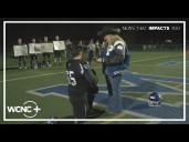 High school football player proposes to girlfriend after game